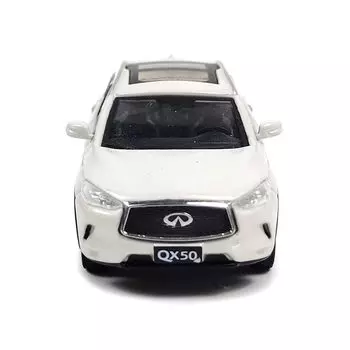 Paudi Model Infiniti QX50 2018 Модель автомобиля Mini Car Collection Белый Готовый продукт 1/64 белый