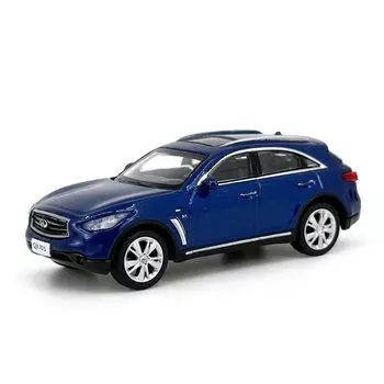 Paudi Model Infiniti QX70S Модель автомобиля Mini Car Collection Blue 1/64