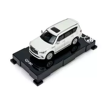 Paudi Модель мини-автомобиля 1/64 Infiniti 2020 QX80 коллекция Готовый продукт белый