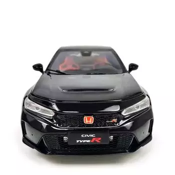 PAUDI MODEL Mini Car 2023 Civic FL5 Diecast Model Car Black 1/18 TYPE-R