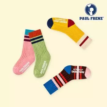 Paul Friends Один размер ребристые носки B-SOCKS 100-190 мм (1-7 лет) Donald(DND)B