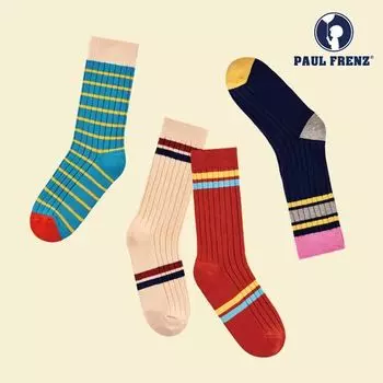 Paul Friends один размер ребристые носки F-SOCKS 220~300 мм (Начальная школа - для взрослых) Chris (CRS) F