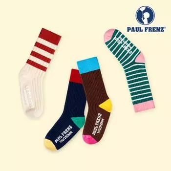 Paul Friends один размер ребристые носки K-SOCKS 190~250 мм (7 лет - Взрослый) 02.Donald (DND) K