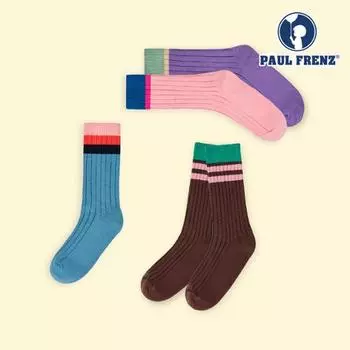 Paul Friends один размер ребристые носки K-SOCKS 190~250 мм (7 лет - Взрослый) Chris (CRS) K