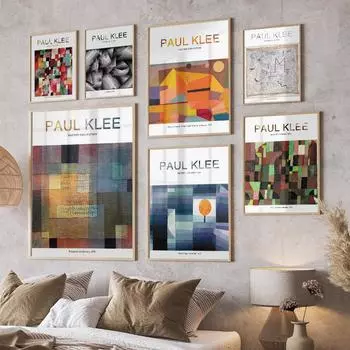 Пауль Клее абстрактный геометрический постер и принт эклектичный настенный художественный горизонт выставка холст живопись современная гостиная домашний декор A4 21X30cm No Framed