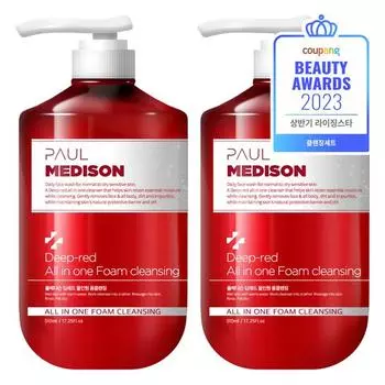 Paul Madison Deep Red Large Large Универсальная очищающая пенка 510 мл, 2 Известная корейская косметика, популярные продукты
