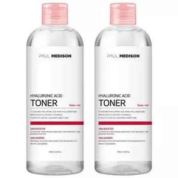Paul Madison Deep Red Тоник с гиалуроновой кислотой, 510 мл, 2 шт.