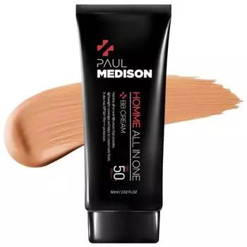 Paul Madison Homme All-in-One BB Cream 60мл SPF 50+ PA+++, 1 шт, лучшая мужская косметика Кореи