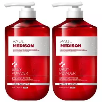 Paul Madison Nutri Shampoo Baby Powder Scent, 1.077L, 2 units