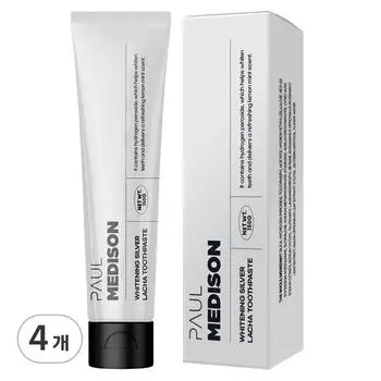 Paul Madison Whitening Отбеливающая зубная паста Silver Racha Alpha, 150г, 4 шт.