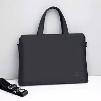Paul Men s Handbag Business Briefcase Oxford Cloth Casual Canvas Shoulder Crossbody Briefcase Computer Bag for Men Standard Black (38x 28x 6cm)