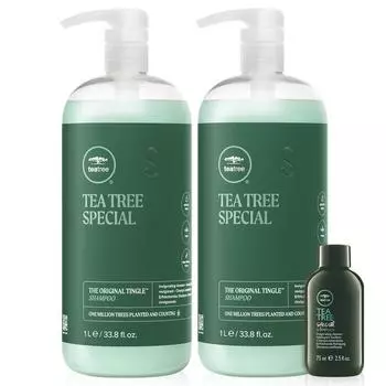 Paul Mitchell Tea Tree Special Cool Shampoo 2000 мл+75 мл, 2,075 л, 1 набор