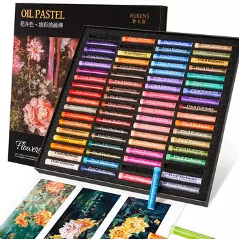Paul Rubens Oil 72 Flower Colors Artist Soft Oil Pastels Set Яркие и пастельные художественные принадлежности Подходит для художественной живописи Пастель для рисования, кремовая,