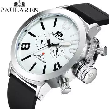 PAULAREIS АВТОМАТИЧЕСКИЕ ЧАСЫ мужские с резиновым ремешком