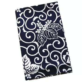 Paulownia Arabesque Furoshiki Specially Selected Real Dyed Dark Blue Broad (Three Width)