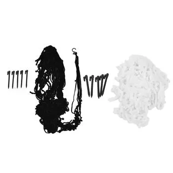 Паутина на Хэллоуин эластичная ужасная треугольная гигантская паутина для наружного газона и сада White