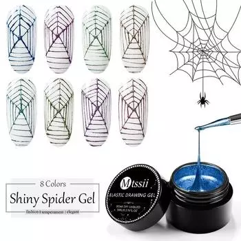Паутинный лак для ногтей УФ-гель для ногтей Паутинный гель для рисования на проволоке Эластичность Точка Линия белый