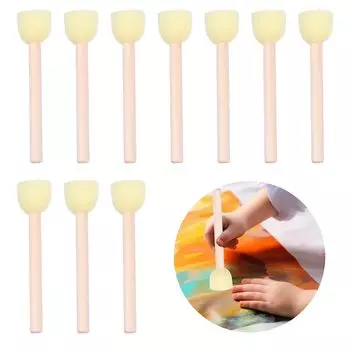 PAVIKE Sponge Foam Brush of Sponge Brush Foam Paint Brush Моющийся и многоразовый инструмент для рисования Paint Foam Brush for Crafts [Набор 10] Акрил, Искусство, Лак,