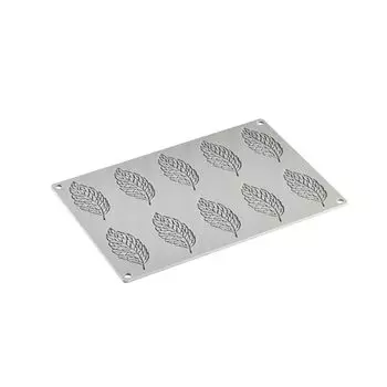 PAVONI ITALIA Gramand Plume 10 шт. Платиновая силиконовая форма Кондитерские принадлежности Форма для шоколада Форма для конфет Украшения Духовка Микроволновая печь Посудомоечная машина серый