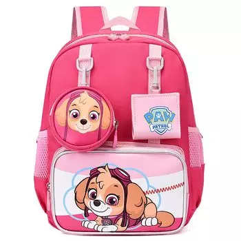 Paw Patrol Большой A4 Начальная школа Идет к детям Вода со светоотражающим Подарком [sunkids] Рюкзак, Дети, Вместимость, Рюкзак, Студенты, Девочки, розовый