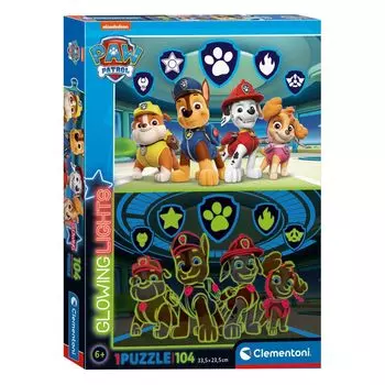 PAW PATROL Paw Patrol Пазл Paw Patrol 104 элемента x Флуоресцентный светящийся 1764 33,5 см 23,5 см [Товар]