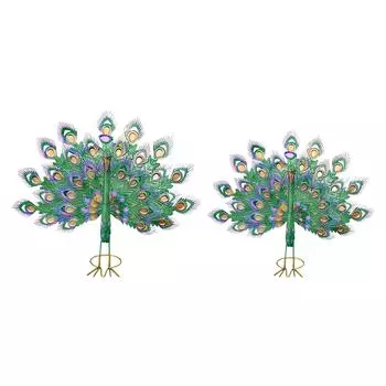 Павлин орнамент статуя аксессуары DIY принадлежности яркий модный ремесло украшение для дома для заднего двора патио газон свадьба сад Small