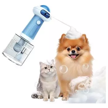 PawPartner IP7 Водонепроницаемый электрический пенный душ для собак, принадлежности для купания собак, магнитная зарядка, автоматический дозатор мыла для собак темно-синий