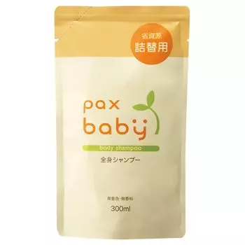 Pax Baby Refill Шампунь для всего тела, пенящийся тип 300 мл, мыло без запаха, для новорожденных, натуральное, без добавок, 100%
