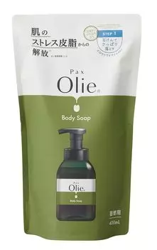 PAX Olie Foaming Body Soap Refill 400ml For Sensitive Skin Naturally Derived Sun Oil Additive-free 100%