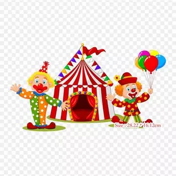 Payasos De Circo Animados цирковой клоун, утюг с термопереносной печатью, виниловые нашивки, наклейки для одежды, аппликации «сделай сам», моющиеся нашивки