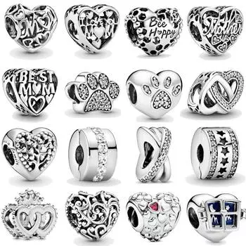 Paylor 2020 сердце любовь Древо жизни Корона Медвежья лапа бусины Подвески подходят модные браслеты и браслеты для женщин Новая мода DIY Jewelr
