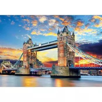 Пазл Alok Puzzle London Tower Bridge AL3020, разные цвета, 1000 деталей Пазл, Детские игры, Развивающие игрушки