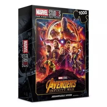 Пазл Avengers Marvel, посвященный 10-летию Marvel M1039, 1000 деталей, разные цвета