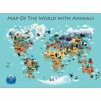 Пазл BN Animal World Jigsaw Puzzle 150-06, разные цвета, 150 деталей Пазл, Детские игры, Развивающие игрушки