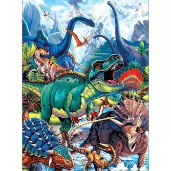 Пазл BN World of Dinosaurs Jigsaw Puzzle 150-09, разные цвета, 150 деталей Пазл, Детские игры, Развивающие игрушки