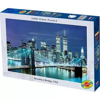 Пазл Brooklyn Bridge USA со световым эффектом TMX-100-325, разные цвета, 1000 деталей Пазл, Детские игры, Развивающие игрушки
