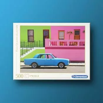 Пазл Clementoni Blue Old Car 500 Piece, популярная корейская настольная игра
