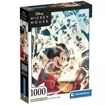 Пазл Clementoni Disney Mickey Mouse 1000 деталей 50 см x 70 см Включен постер 8119 [Товар]