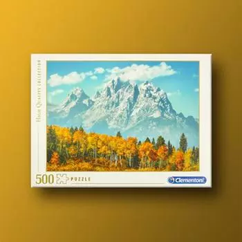 Пазл Clementoni из 500 деталей «Осенняя гора Гранд-Титон», популярная корейская настольная игра