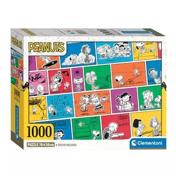 Пазл Clementoni Snoopy PEANUTS 1000 деталей 70 см x 50 см Включен постер 8034 [Товар]