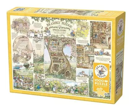 Пазл Cobble Hill из 1000 деталей Brambly Hedge Spring Story. В комплект входит образец плаката.