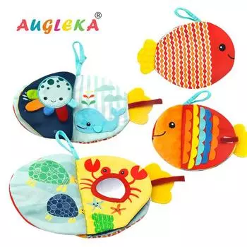 Пазл детская тканевая книга кукла маленькая рыбка тканевая книга раннее образование моющийся мультфильм детская тканевая книга для пальцев успокаивающая игрушка