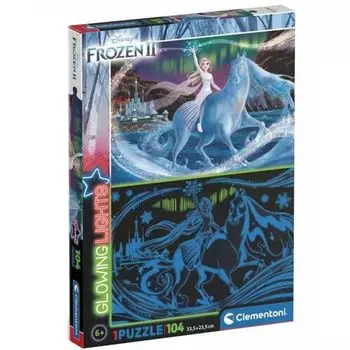 Пазл Disney Frozen 104 элемента x Флуоресцентный светящийся 5489 33,5 см 23,5 см [Товар]