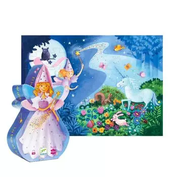 Пазл DJECO Fairy Unicorn для девочек 4 лет, образовательная игрушка, 36 деталей и (DJ07225)