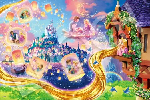 Пазл Epoch 1000 элементов Disney Rapunzel для украшения x с клеем и шпателем в комплекте EPOCH -Waiting Lights- [Головоломка-коллаж] (50 75см)