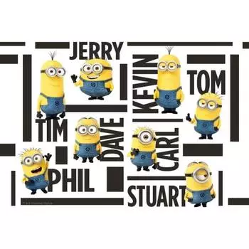 Пазл EPOCH 108 Piece Minions Имя миньона (18,2 х 25,7 см) 03-040 с клеем и шпателем с оценочным талоном EPOCH