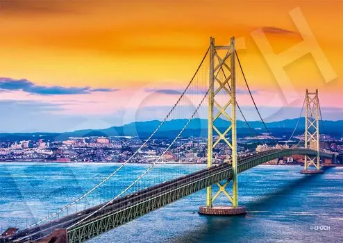 Пазл EPOCH 500 супермаленьких элементов Японский пейзаж Мост Акаси-Кайкё в сумерках Хёго x с купоном для подсчёта очков лопаточкой в комплекте - (18.2 25.7см)