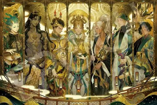 Пазл EPOCH из 1000 деталей Lucky Drawing Shichifuku x с клеем и шпателем с купоном для подсчета очков EPOCH Иллюстрация/Искусство (50 75см) 12-519с