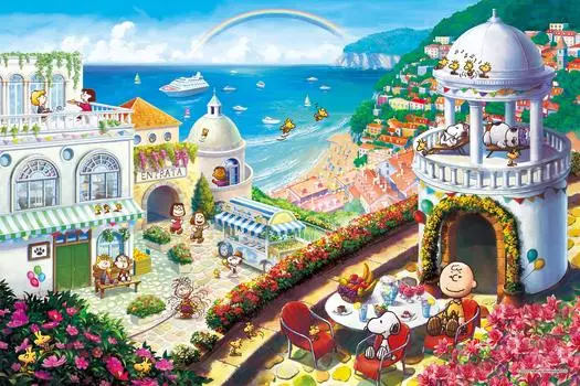 Пазл EPOCH из 1000 деталей PEANUTS Snoopy Vacation x с клеем и шпателем с очками EPOCH (50 75см) 11-597с