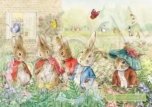 Пазл EPOCH из 108 деталей Peter Sunny Garden x с клеем и шпателем с очками EPOCH Rabbit™ (18.2 25.7см) 02-226